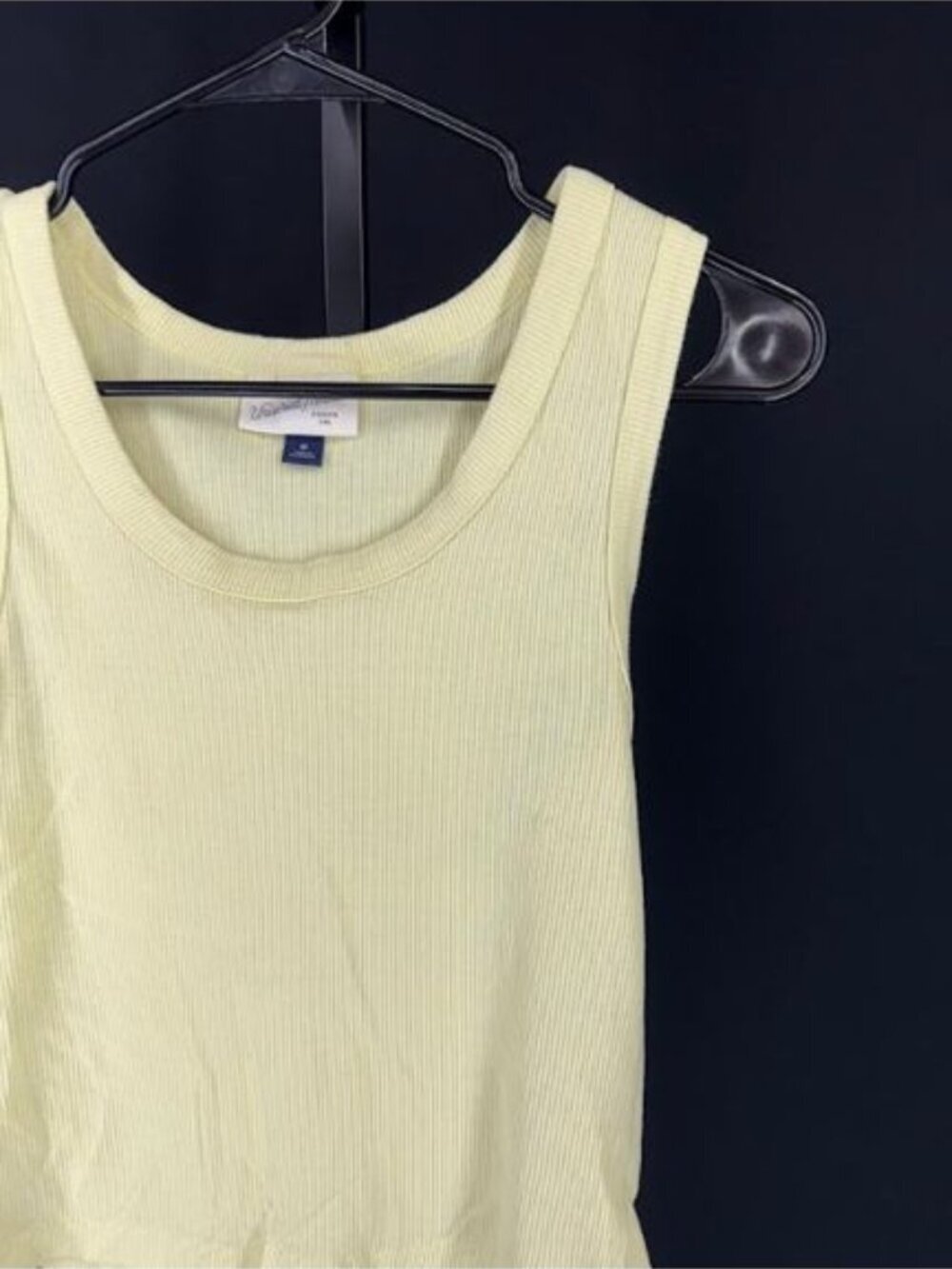 Universal Thread Pale Yellow Ribbed Tank Top - Picture 2 of 5